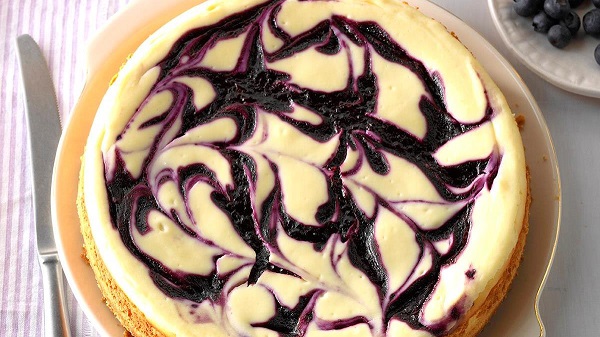 Blueberry Swirl Cheesecake